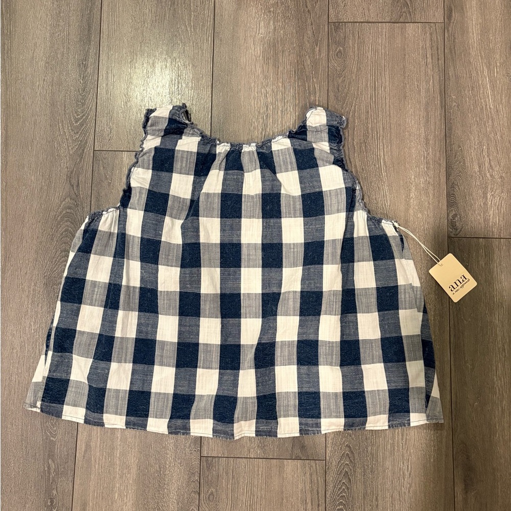 5/$25 A.N.A Checkered Smock Top XXL NWT